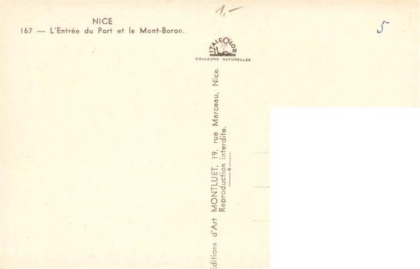Nice  06 Nizza Entree du Port et le Mont Boron – Bild 2
