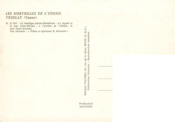 Vezelay 89 Yonne La basilique Sainte Madeleine Vue aerie – Bild 2