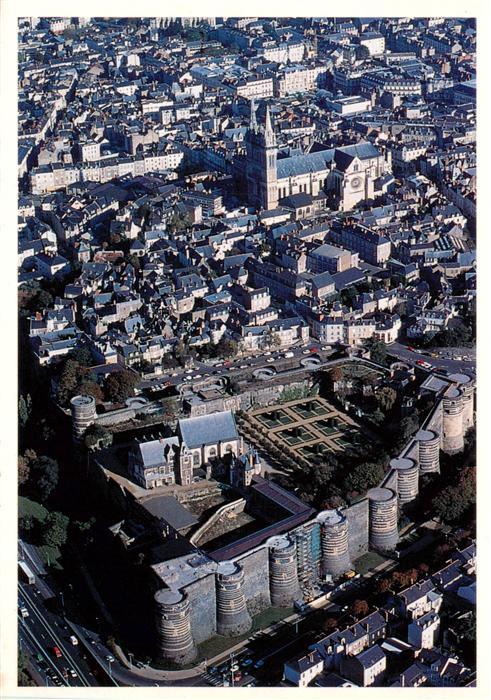 Angers 49 Vue aerienne Chateau d_Angers