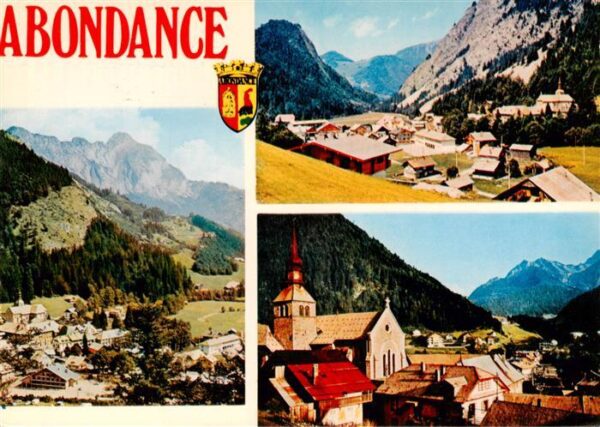 Abondance 74 Haute-Savoie Fliegeraufnahme Panorama Kirche