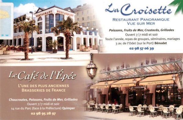 Benodet 29 Finistere La Croisette Restaurant Panoramique Vue