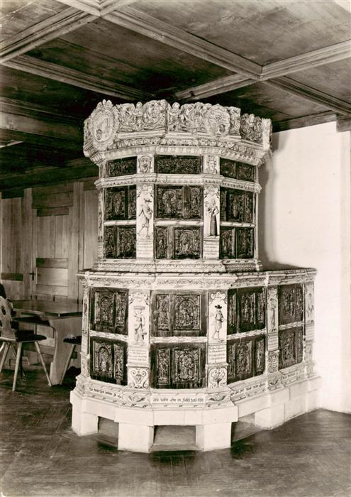 Unter-Stammheim Unterstammheim ZH Ofen des Ofenbauers Abraham Pfau im Gem