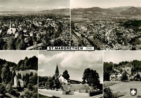 St Margarethen  SG Fliegeraufnahme Schloss Kirche
