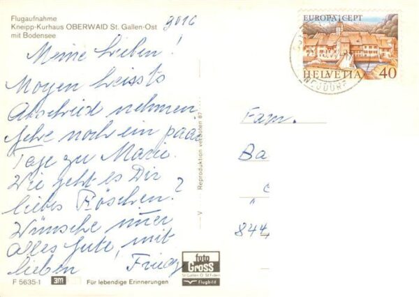 Oberwaid St Gallen SG Fliegeraufnahme mit Kneipp Kurhaus Ober – Bild 2