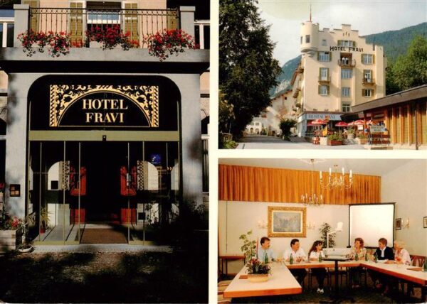 Andeer GR Hotel Fravi Restaurant Terrasse Tagungs