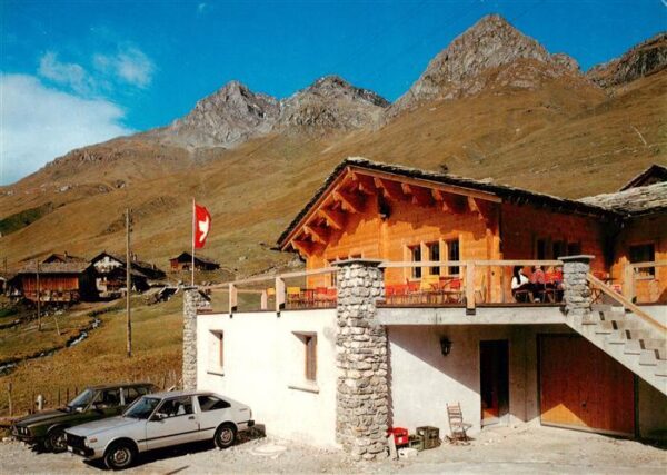 Avers-Juf GR Gasthaus Pension Edelweiss mit Mazzaspi