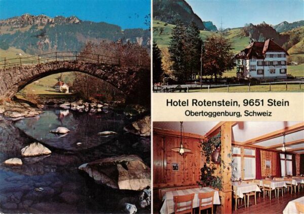 Stein Toggenburg SG Hotel Rotenstein Gastraum Brücke