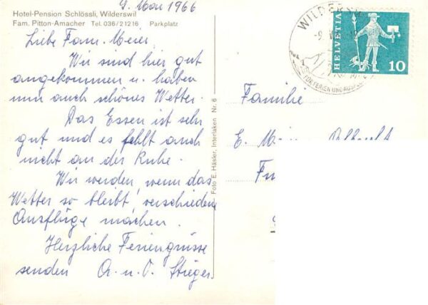 Wilderswil Wilderswyl BE Hotel Pension Schlössli – Bild 2