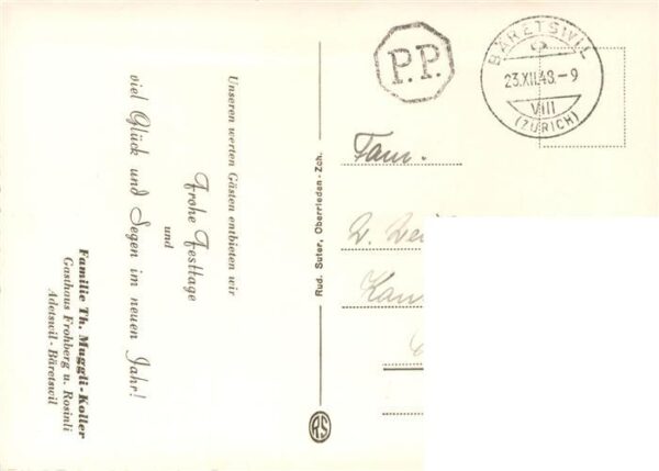 Baeretswil Baeretsweil ZH Gasthaus Frohberg und Rosinli – Bild 2