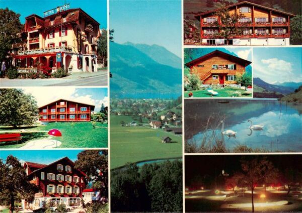 Giswil Giswyl OW Hotel Krone mit den dazugehörenden Chal