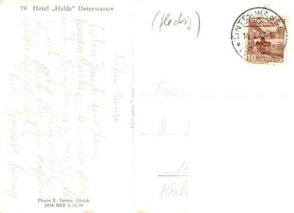 Unterwasser  Toggenburg SG Hotel Halde – Bild 2