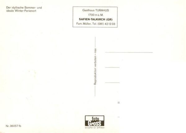 Safien Thalkirch GR Gasthaus Turahus – Bild 2