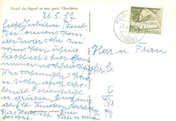 Chexbres Hotel du Signal Fliegeraufnahme – Bild 2