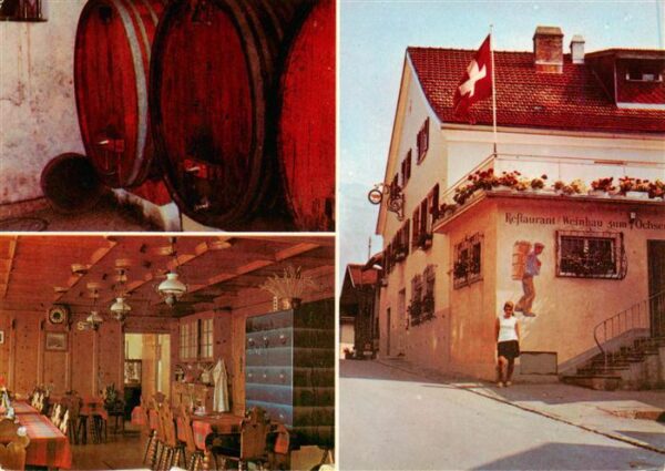 Malans GR Hans Donatsch Weinbau Gastraum Weinfäss
