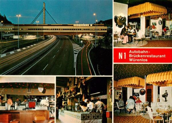 Wuerenlos N1 Autobahn Brückenrestaurant Gasträume