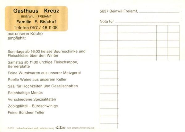Beinwil Freiamt AG Gasthaus Kreuz Gasträume – Bild 2