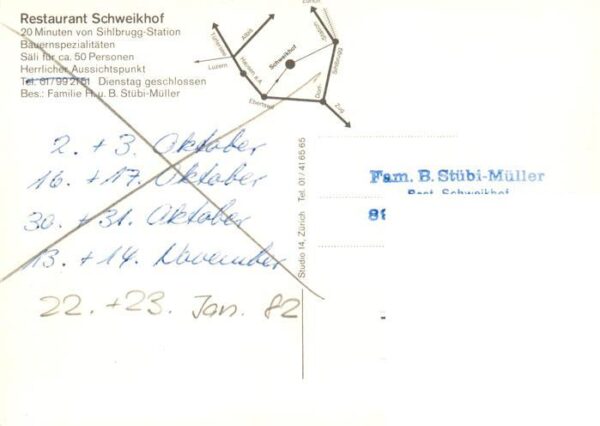 Sihlbrugg ZG Restaurant Schweikhof Gastraum – Bild 2