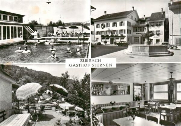 Zurzach Gasthof Sternen Gastraum Terrasse Schwi