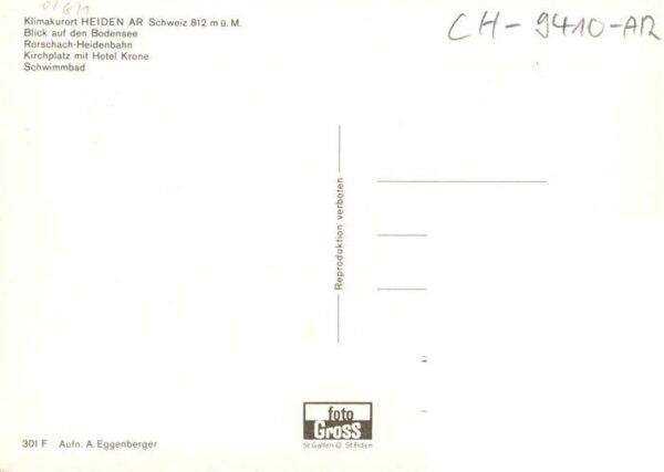 Heiden AR Bodenseeblick Rohrschach Heidenbahn Kir – Bild 2