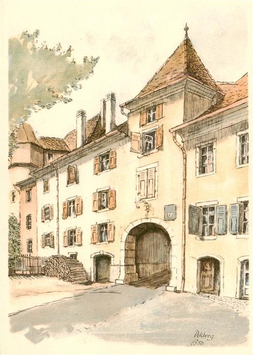 Delemont Delsberg JU Porte de Porrentruy Künstlerkarte