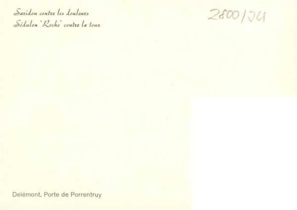Delemont Delsberg JU Porte de Porrentruy Künstlerkarte – Bild 2