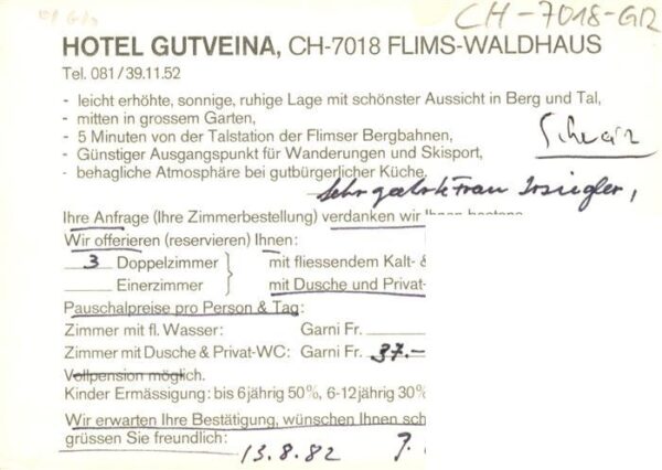 Flims Waldhaus Hotel Gutveina – Bild 2