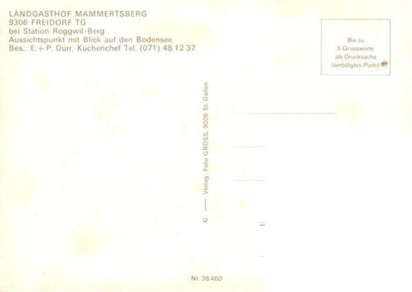 Freidorf TG Landgasthof Mammertsberg Gastraum Panor – Bild 2