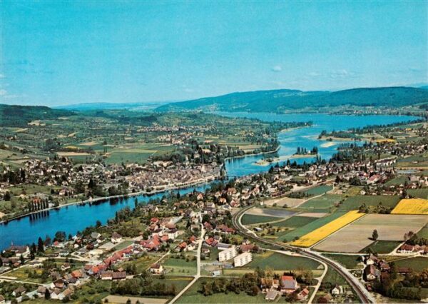 Wagenhausen TG Panorama mit Blick auf Stein am Rhein u