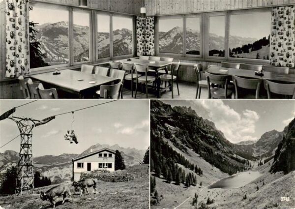 Filzbach GL Berggasthaus Habergschwend Gastraum Ses