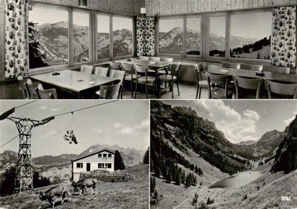 Filzbach GL Berggasthaus Habergschwend Gastraum Ses