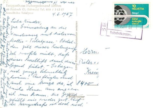 Filzbach GL Berggasthaus Habergschwend Gastraum Ses – Bild 2