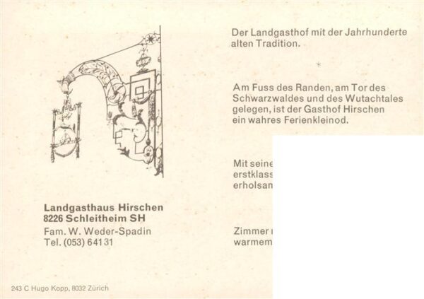 Schleitheim SH Landgasthaus Hirschen Gasträume – Bild 2