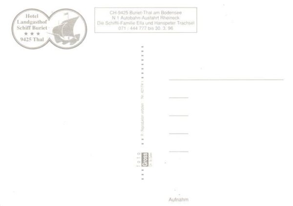 Thal Bodensee SG Hotel Landgasthof Schiff Buriet Gasträu – Bild 2