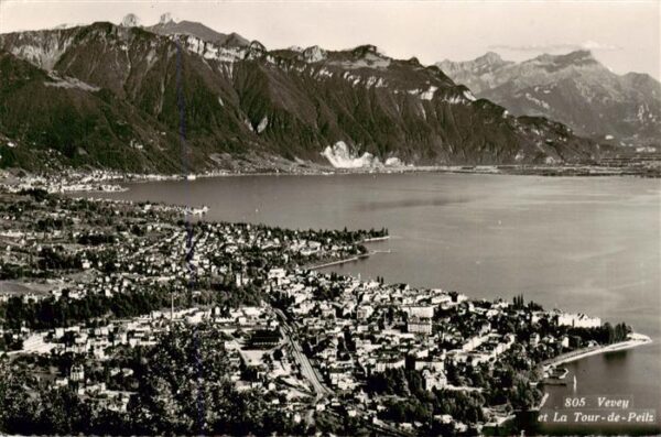 Vevey VD et la Tour de Peilz