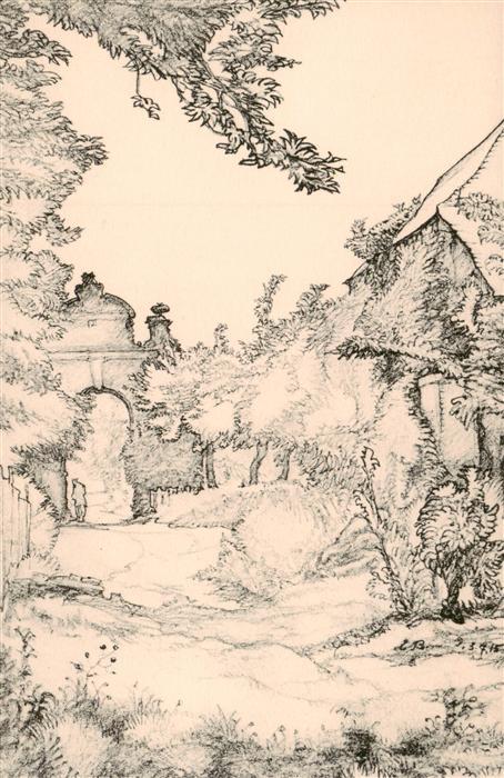Blerancourt 02 Aisne In den Schlossruinen Künstlerkarte