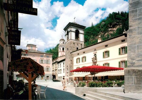 Poschiavo GR Piazza comunale Torre comunale e campan