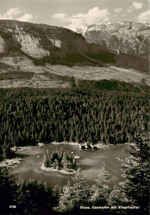 Flims GR Panorama Caumasee mit Ringelspitze Alpe