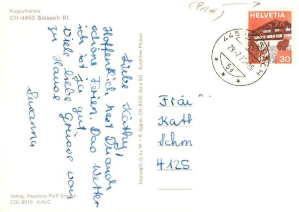 Sissach BL Fliegeraufnahme Kirche Hauptstrasse – Bild 2