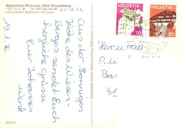 Wiesenberg NW Satusheim Wirzweli Alpen – Bild 2