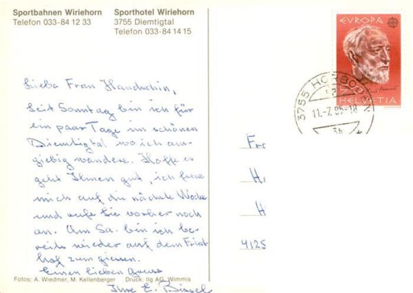 Diemtigtal BE Sporthotel Sportbahnen Wiriehorn Tennis – Bild 2