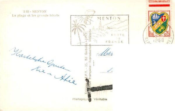 Menton 06 La plage et les grands hotels – Bild 2