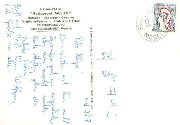 Eguelshardt 57 Moselle Cafe Restaurant Bellevue Muller Notatio – Bild 2