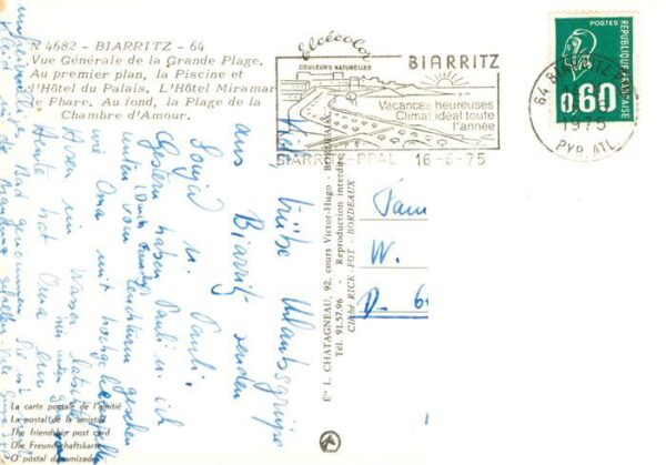 Biarritz Pyrenees Atlantiques Vue generale aerienne de la Grande Plag – Bild 2