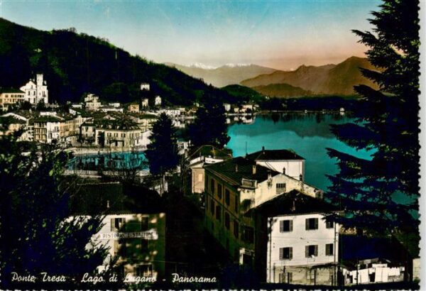 Ponte-Tresa TI Lago di Lugano Panorama