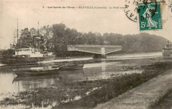Ranville 14 Calvados Les bords de l’Orne Le Pont ouvert