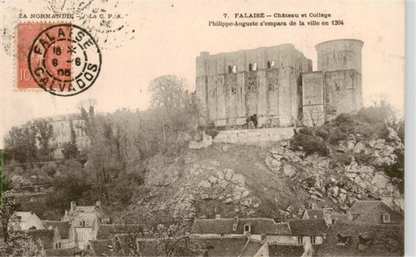 Falaise  14 Calvados Chateau et College Philippe Auguste s’e