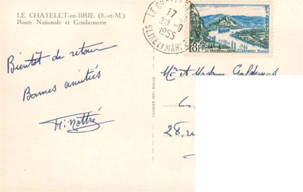 Le Chatelet-en-Brie 77 Seine-et-Marne Route Nationale et Gendarmerie – Bild 2