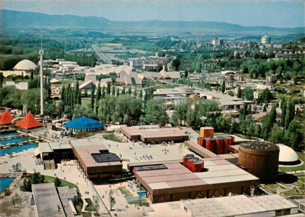 Lausanne VD Exposition nationale suisse 1964 Vue ae