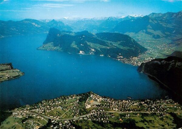 Hergiswil Vierwaldstaettersee Fliegeraufnahme