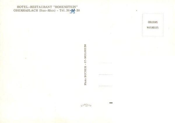 Oberhaslach 68 Bas-Rhin Alsace Hotel Restaurant Hohenstein – Bild 2